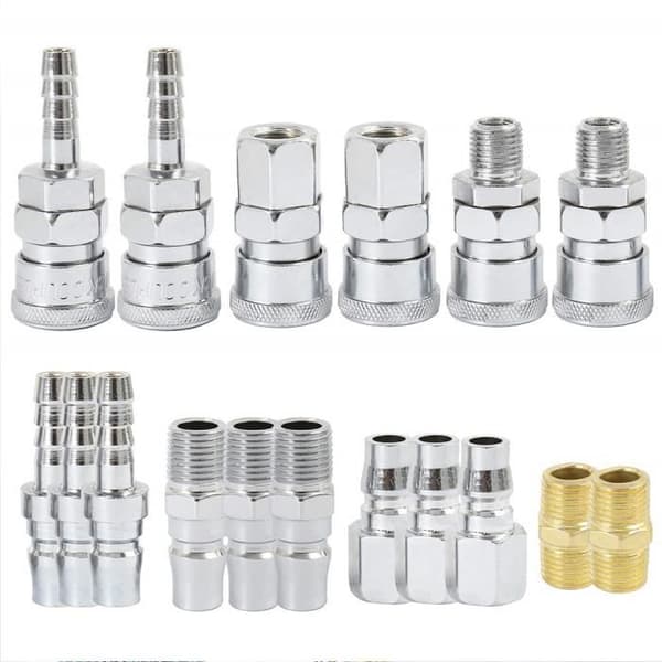 Kompressor luftledningsslangkopplingar - SODIAL - 18Pc - Nitto Style - 1/4 tums BSP
