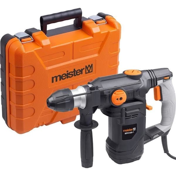 Borrhammare - MEISTER - MPH1500-1 - 1500W - Med sladd - Svart, grå och orange - Betong