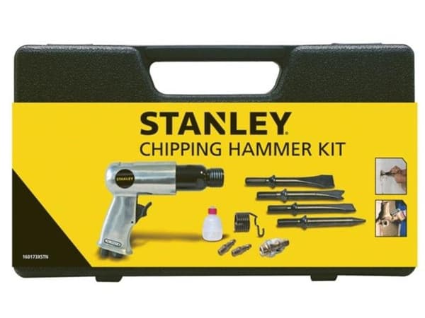 STANLEY Pneumatisk flishammare, med 4 mejslar med 4 bitar, tryck 6 bar