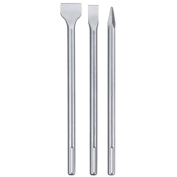 Einhell Set med 3 mejslar för slagborrar med SDS-max chuck (2 platta mejslar och 1 spetsmejsel)