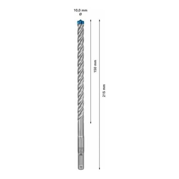 10 betongborrar för SDS-Plus perforator 7X 10 x 150 x 215mm - BOSCH EXPERT - 2608900171