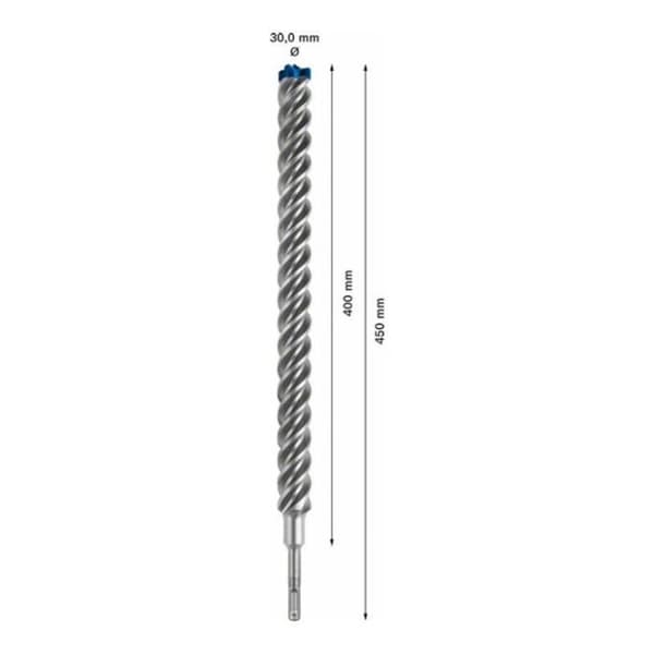 Betongborr - BOSCH - 7X 30 x 400 mm - Karbidshuvud - SDS-Plus - Överlägsen hållbarhet