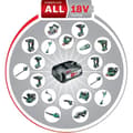 Miniatyrbild 4 av 6: Bosch 18V sladdlös 0,6J borrhammare - Uneo Maxx -SDS, 1 2,5 Ah batteri, 1st AL1830CV laddare, låda, tillbehör (borr, bits)