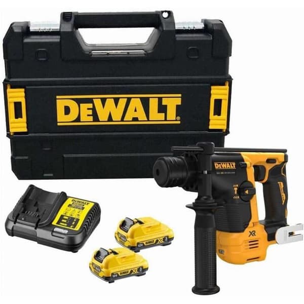 DEWALT SDS-Plus XR 12V ultrakompakt borrhammare - 2 x 3Ah batterier - DCH072L2-QW
