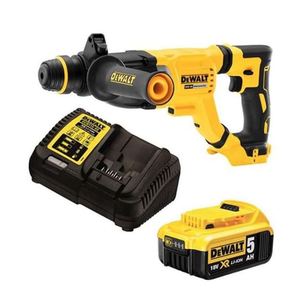 SDS Plus 18V Borstlös XR 3J borrhammare + 1 XR 5Ah batteri + laddare + T STAK box - DEWALT - DCH263P1-QW