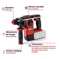 Miniatyrbild 3 av 6: Einhell Professional Slagborrmaskin utan sladd HEROCCO - Solo Power X-Change (18V, 2.2 Joules) Levereras utan batteri eller laddare