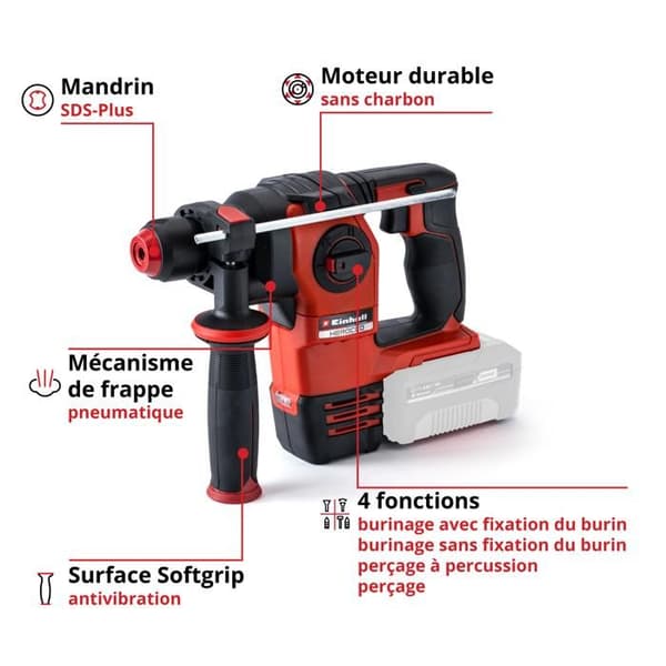 Einhell Professional Slagborrmaskin utan sladd HEROCCO - Solo Power X-Change (18V, 2.2 Joules) Levereras utan batteri eller laddare