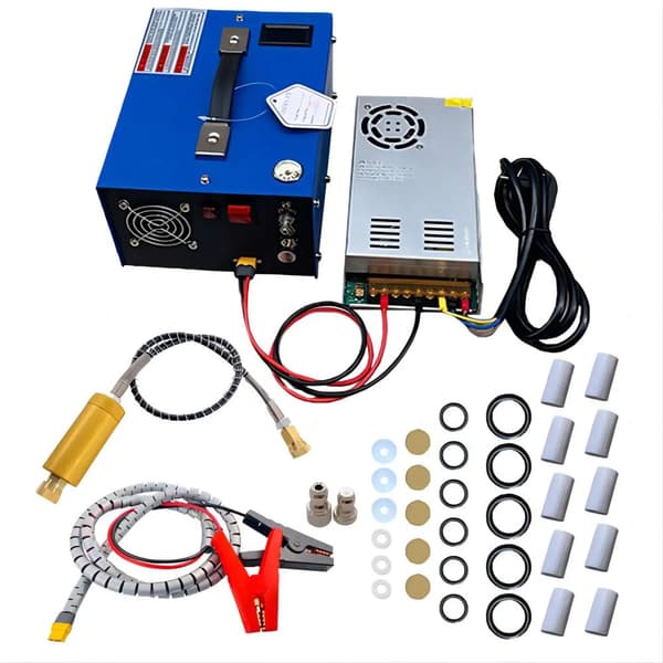 PCP-luftkompressor, 300 bar / 4500 psi arbetstryck, kopparmunstycke,220V EU-PLUGG