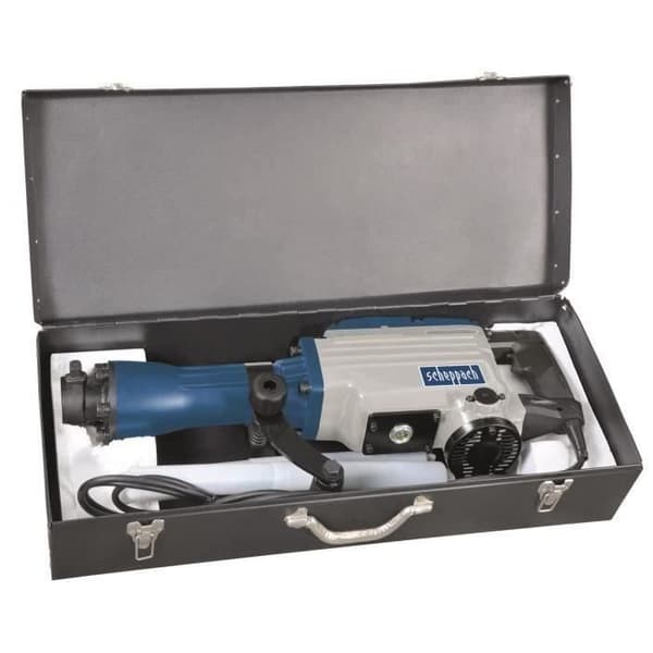 SCHEPPACH AB1600 jackhammer - 1600W, 50 joule, 2 mejslar och metallhölje
