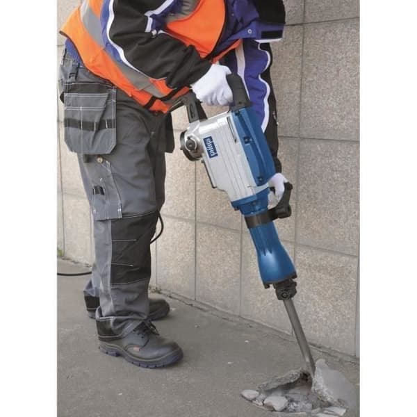 SCHEPPACH AB1600 jackhammer - 1600W, 50 joule, 2 mejslar och metallhölje