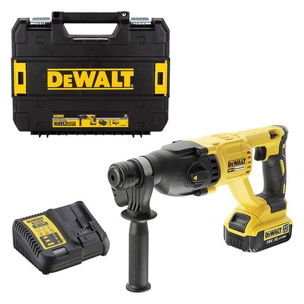 18V SDS+ borrhammare 3 lägen 2,6J + 1 XR 4Ah batteri + laddare + T-STAK fodral - DEWALT - DCH133M1
