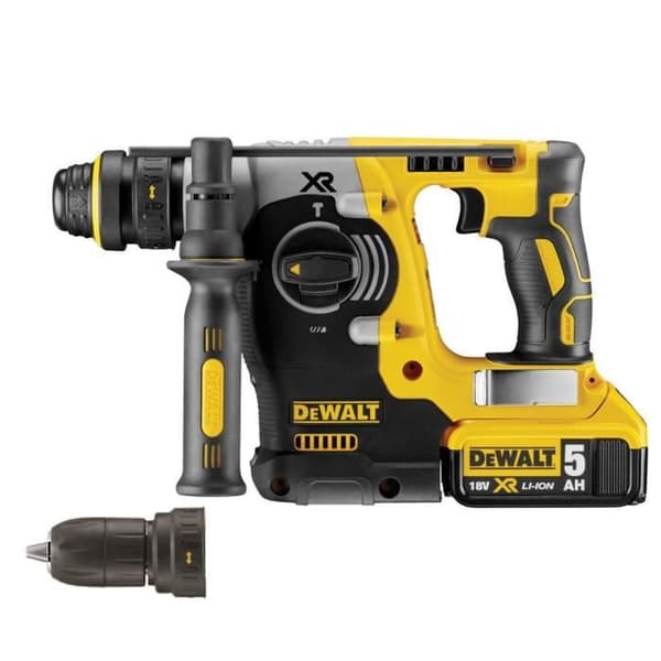 DEWALT DCH274P2T SDS-Plus borrhammare s. tråd 3 lägen 18V 5Ah 2 batterier + chuck