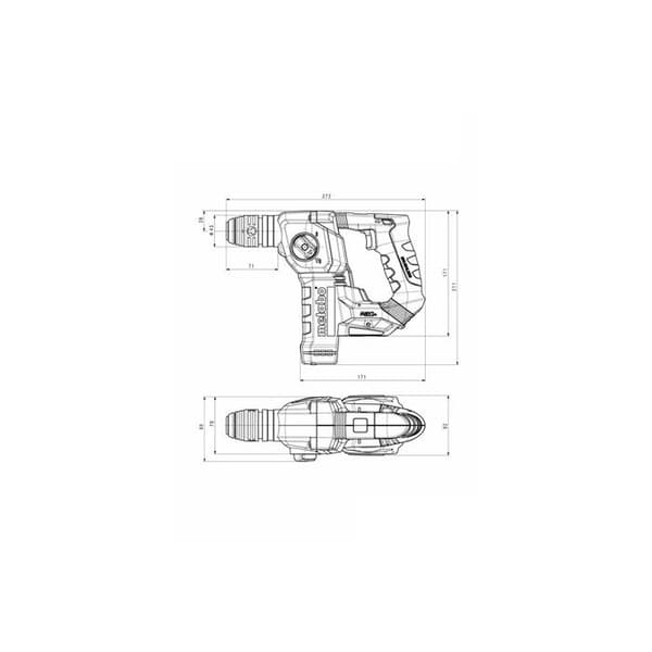 Slagborr - Metabo - BHA 18 LTX BL 16 - Trådlös - 18 V - 2 x 2,0 Ah Li-Power