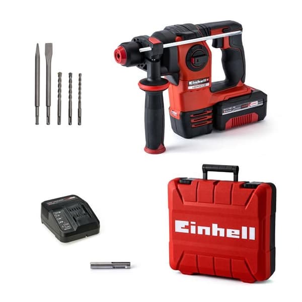 Einhell Professional Trådlös Slagborr HEROCCO +5 - Power X-Change (18V, E-Box) Levereras med 3,0Ah Batteri och Laddare