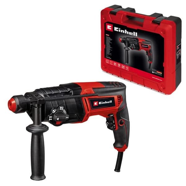 Einhell Borrhammer TC-RH 800 4F (800 W, 2.6 Joule, pneumatiskt slagmekanism, SDS-Plus chuck, E-Box fodral)