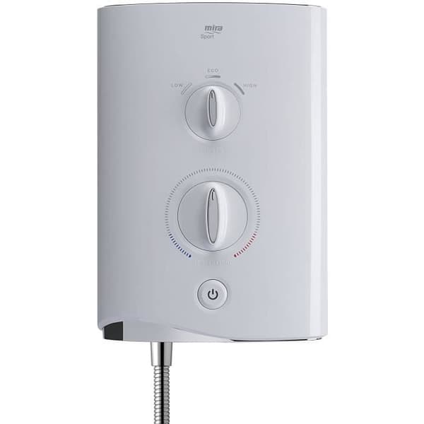 Mira Showers Mira Sport Multi-fit 1.1746.010 Dusch Eletktrisk - Vit/Krom 9,8 kW, vit, - 1.1746.009