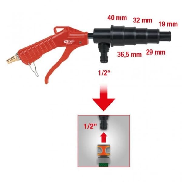 Luftgevär - KS TOOLS - 515.1216 - PVC - 350 mm - 6,3 bar