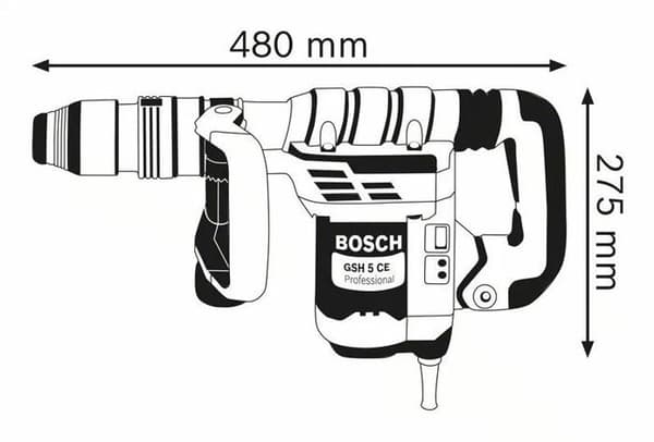 Jackhammer 1150W SDS max GSH 5 CE Professional - BOSCH - 0611321000