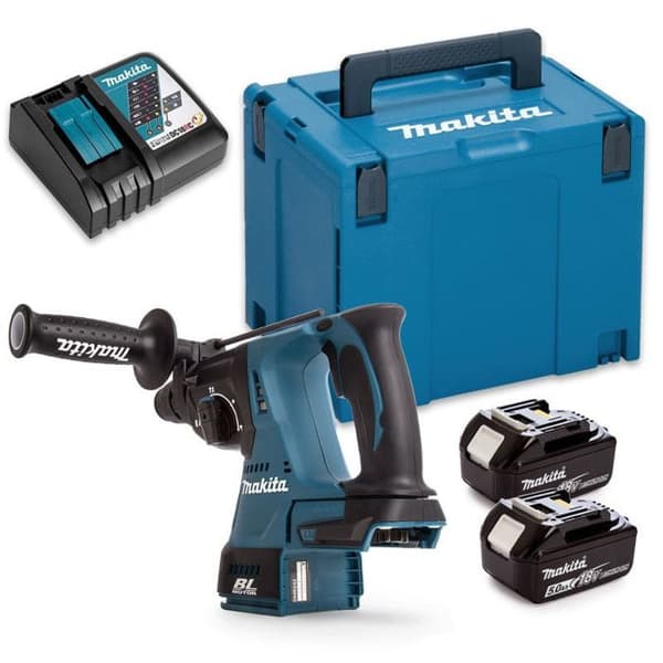 Perforator och mejsel - MAKITA - DHR242RTJ - 18V - 2x5,0 Ah - SDS-Plus