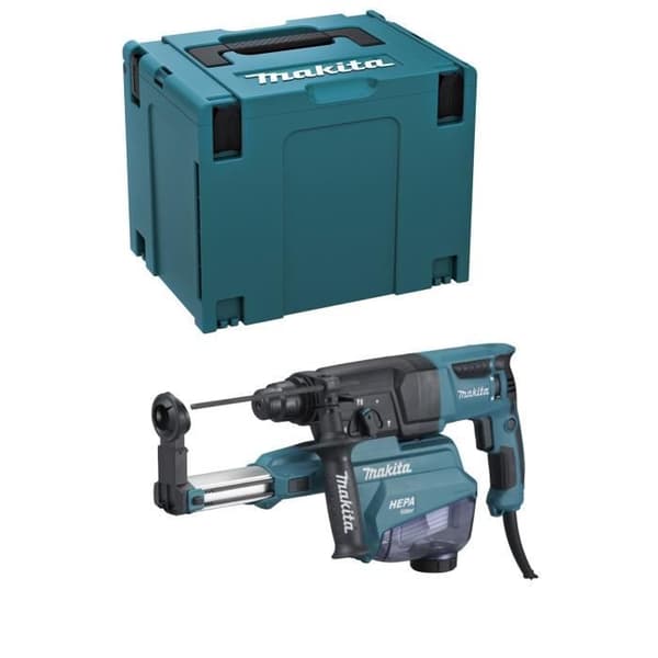 Borr - MAKITA - HR2652J - 800 W - 3 lägen med dammskydd - Borrkapacitet 26 mm