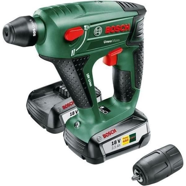 Bosch sladdlös borrmaskin - Uneo Maxx (levereras med 2 18V-2,5 Ah batterier + laddare + väska)