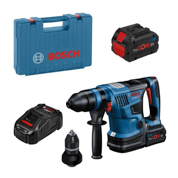 18V SDS Plus Biturbo GBH 18V-34 CF 5.8J borr + 2 Procore 5.5Ah batterier + laddare + standardbox - BOSCH - 0611914003