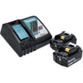 Miniatyrbild 3 av 3: SDS Plus 18V borrhammare + 2 3Ah batterier + laddare + MAKPAC box - MAKITA - DHR202RFJ