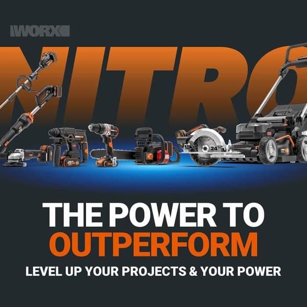 WORX NITRO - Sladdlös borstsless borrhammare - 20V-4Ah - WX380