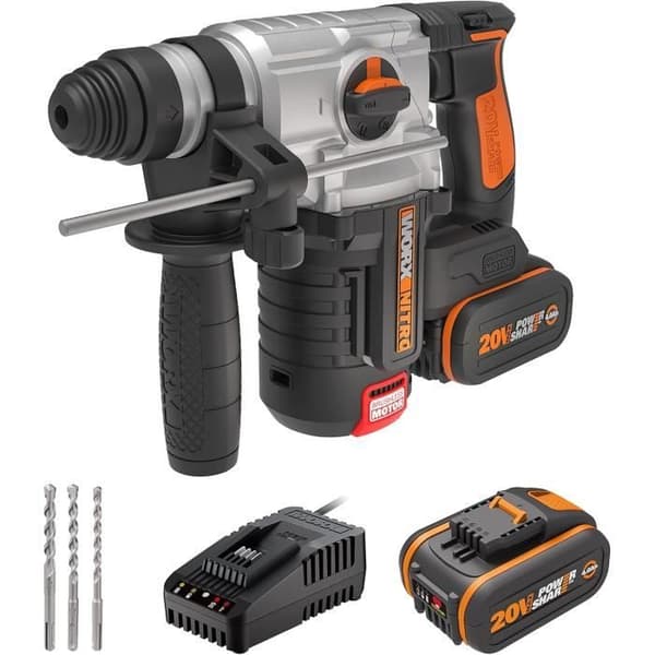 WORX NITRO - Sladdlös borstsless borrhammare - 20V-4Ah - WX380