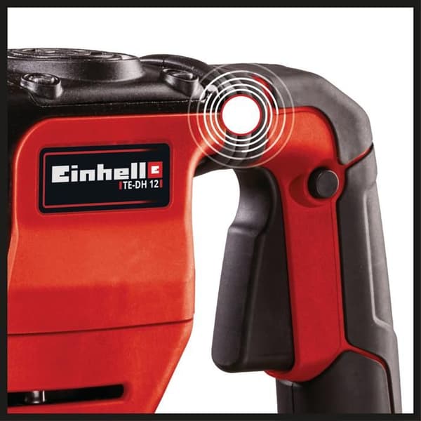 Einhell Rivningshammare TE-DH 12 (1050W, 12J, Slag: 4100 varv/min) Levereras i Förvaringslåda med Spetsmejsel och Plattmejsel