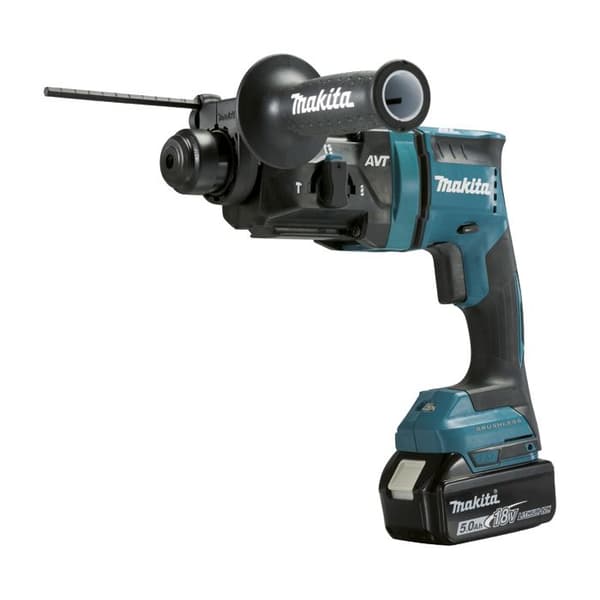 SDS-Plus 18 V Li-Ion borrhammare 18 mm MAKITA - 2 batterier 1 laddare - i kartong med tillbehör - DHR182RTJ