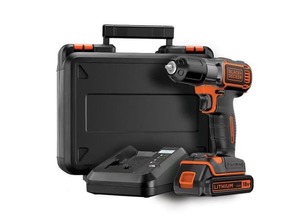BLACK+DECKER BORRDRAGARE 18V 1 x 1,5AH LI-ION AUTOSENSE + VÄSKA ASD18K