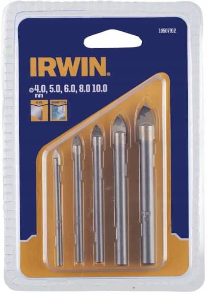 Glas-, fliseborsæt 4-10 mm IRWIN