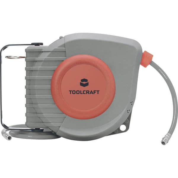 TOOLCRAFT TC-AHR 9 Slangupprullare 9 m 7 bar Väggmontering