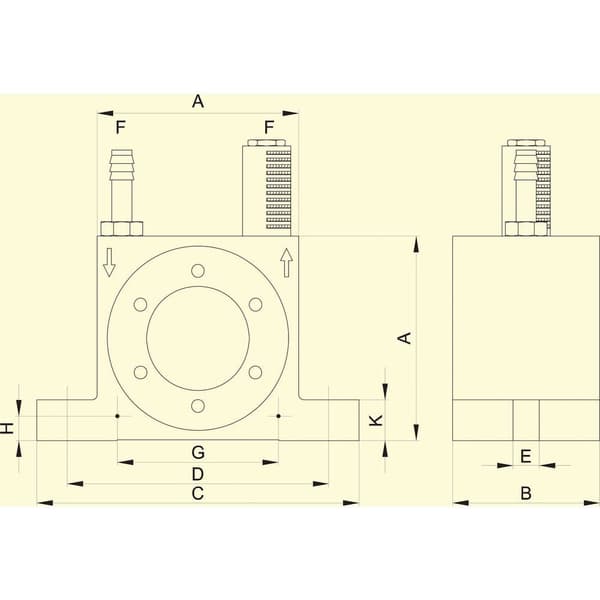 Netter Vibration 02702000 NCT 2 Turbinvibrator Nominell frekvens (vid 6 bar): 34000 U/min 1/8 1 st
