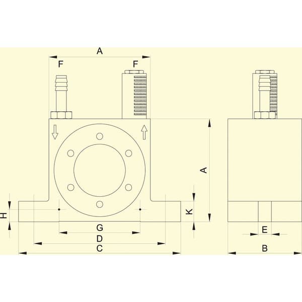 Netter Vibration 02710000-10 NCT 10 Turbinvibrator Nominell frekvens (vid 6 bar): 22980 U/min 1/4 1 st