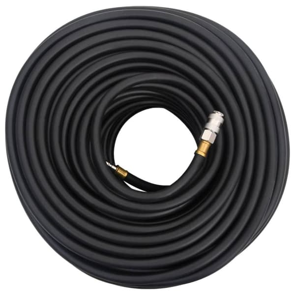 vidaXL Luftslang hybrid svart 20 m gummi och PVC