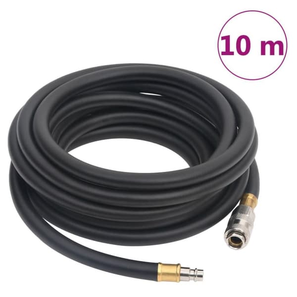 vidaXL hybrid luftslange 10 m gummi og PVC sort