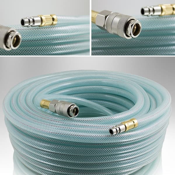 Pneumaattinen letku kompressorille/kompressorille, 15m, 1/4" liitin, vahva
