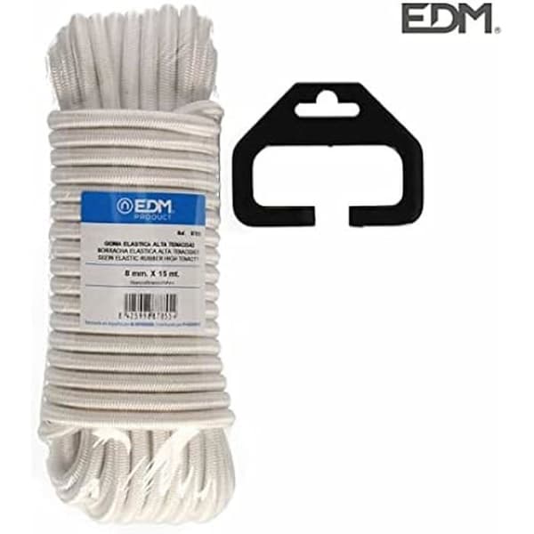Trä 15 m - EDM - Högspänning elastiskt gummi - Kaliber 8 mm - Vit färg