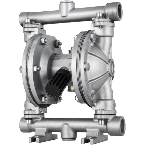 VEVOR Luftdreven Dobbelt Membranpumpe, Rustfrit Stål Krop, 220V Elektrisk Drevet,EU, 220V