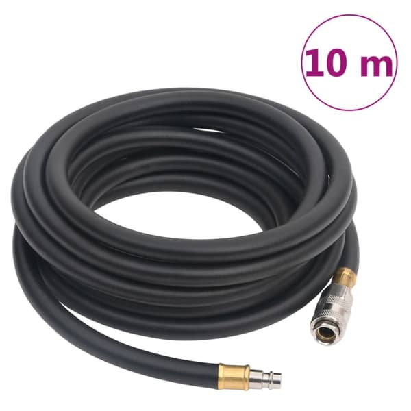 Luftslang hybrid svart 10 m gummi och PVC
