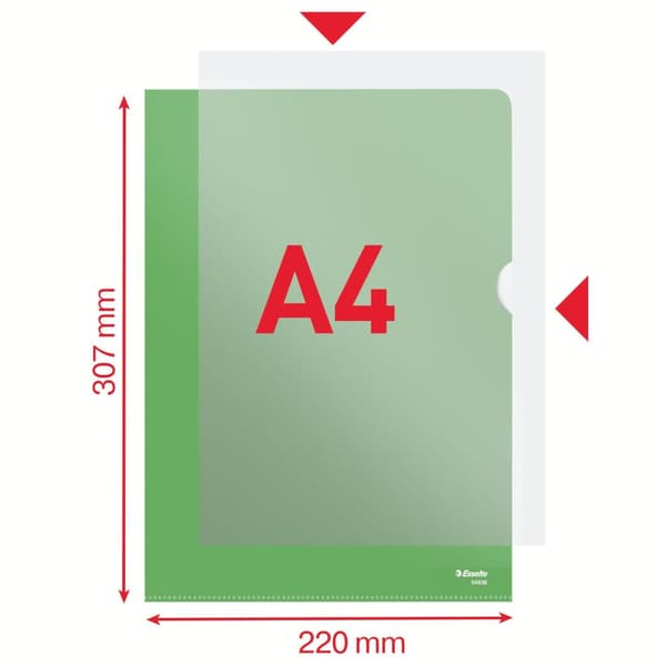 Aktmapp ESSELTE A4 0,11 grön 100/fp