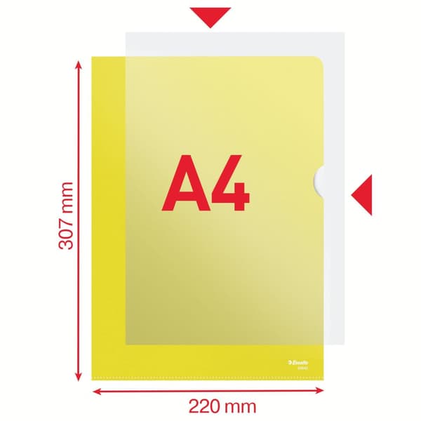 Aktmapp ESSELTE A4 0,11 gul 100/fp