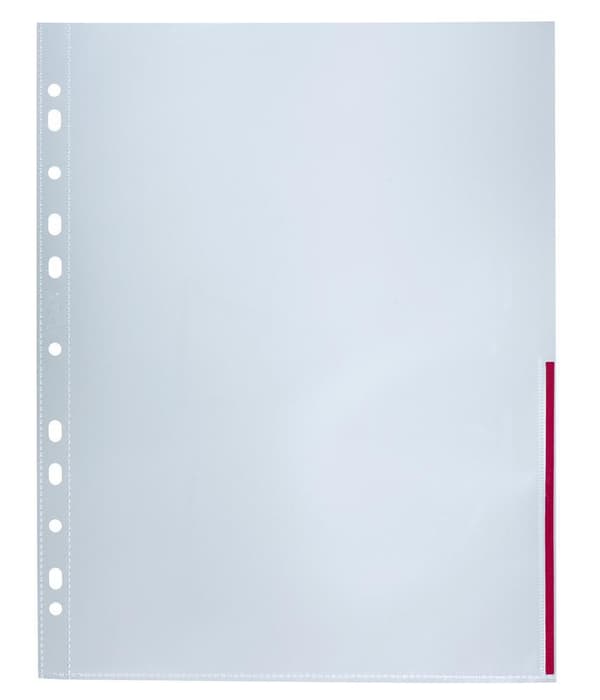 Plastficka sig BANTEX A4 0,12 röd 100/fp
