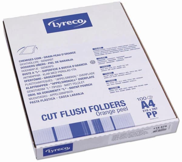 Aktmapp LYRECO A4 0,11 transparen 100/fp