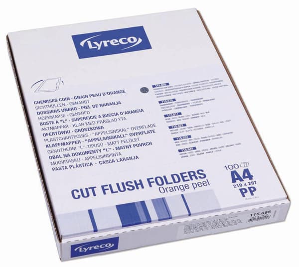 Aktmapp LYRECO A4 0,11 sort.färg 100/fp