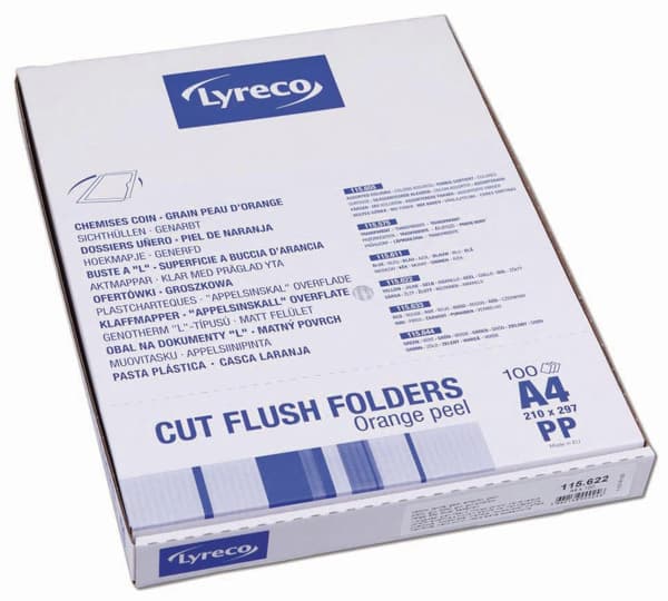 Aktmapp LYRECO A4 0,11 gul 100/fp