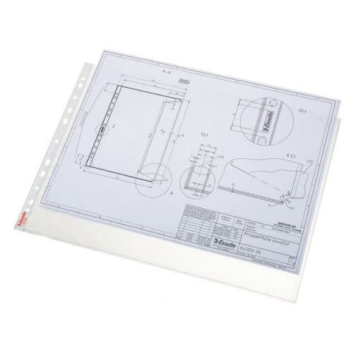Plastficka ESSELTE A3L prägl 0,08mm50/fp