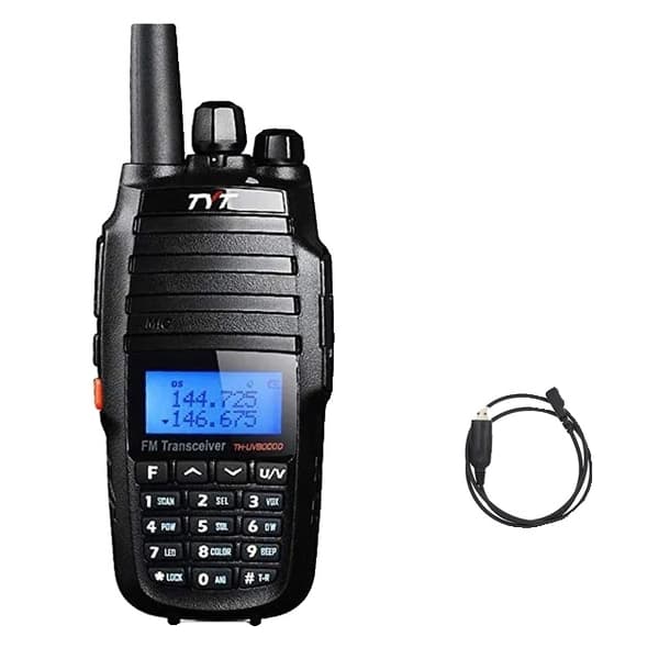 Kädessä pidettävä lähetin-vastaanotin, kaksitaajuusalueinen, 10W, TH-UV8000D-EG